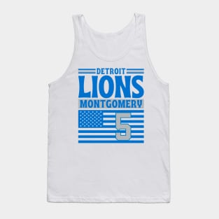 Detroit Lions Montgomery 5 American Flag Football Tank Top